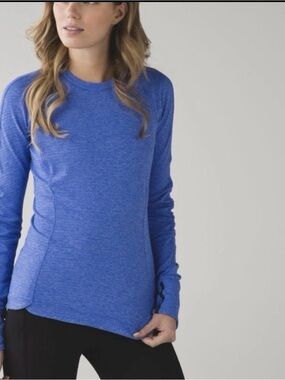 Lululemon Runderful Long Sleeve Crewneck Top - Blue